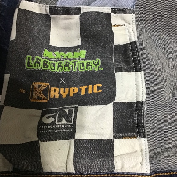 Dexter's Laboratory x deKryptic Cartoon Network Sequin Distressed Denim Jacket L - Picture 12 of 12